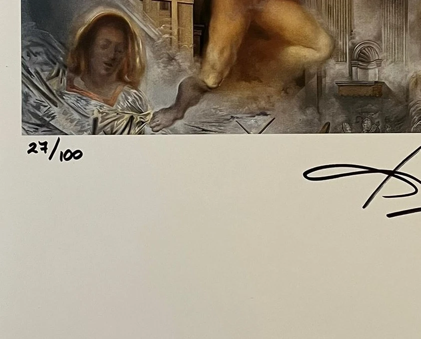 Salvador Dalí, Litografía Original Firmada a Mano con Certificado de Autenticidad y Valoración de $3,500 Foto 4 de 4