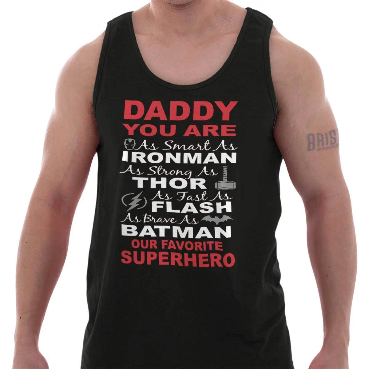 Superhero Fathers Day Daddy Comic Book Gift Mens Tank Top