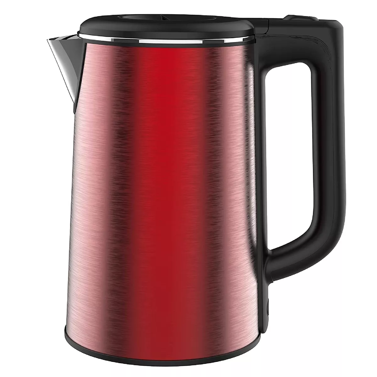 Electric Kettle Xtra Large, 1.8L Double Wall 100% Stainless Steel, Metallic  Red