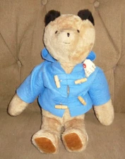 Paddington Bear 20in 1970s Plush Bear w Eden Toys Inc Sewn in Haiti Tag, Vintage