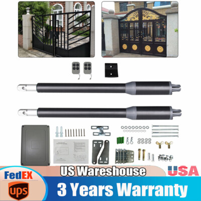 650LB Automatic Heavy Duty Arm Dual Swing Gate Opener DC Motor Remote Control US