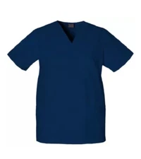 Cherokee Workwear Scrubs Unisex V Neck Top 4876 NAVW Navy Free Shipping Large