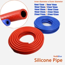 HIGH TEMP 250℃ Reinforced Silicone Braided Hose Tube ID 6mm - 32mm Water Vacuum 