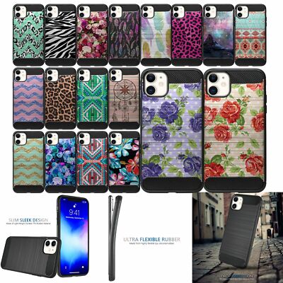For [iPhone 11 / XI (6.1'')][Flex TPU Fiber SET2] Slim Matte Grip Case