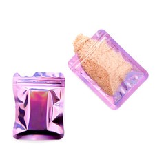 100/200/500 Metallic Purple with Clear Window Flat Resealable QuickQlick Bags
