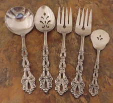 Oneida Chandelier Set of 5 Serving Pieces Community Stainless Flatware Lot N