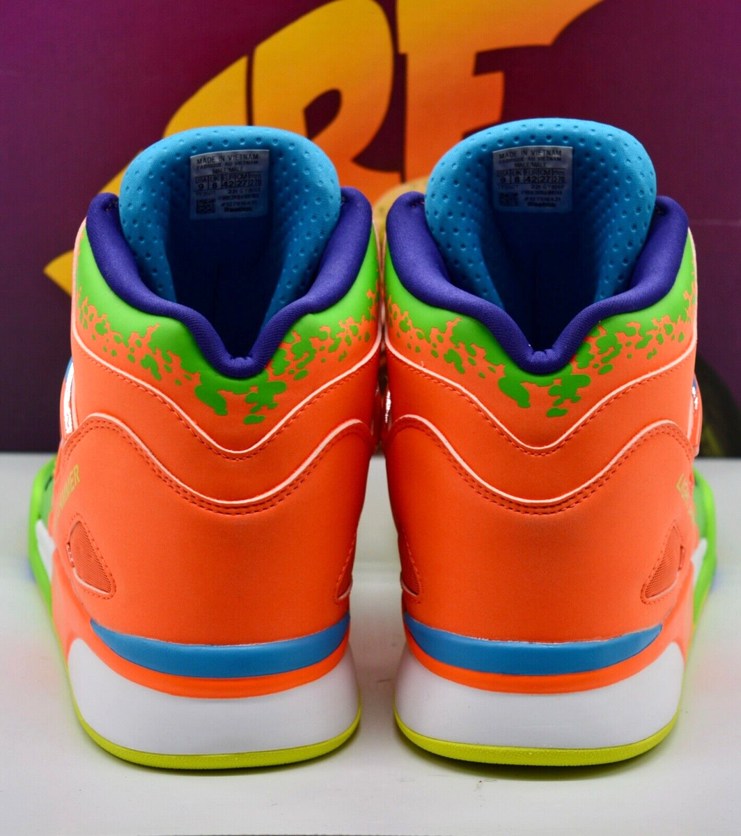 New Reebok Pump Omni Zone II 2 NERF Orange/Lime/Yellow Light