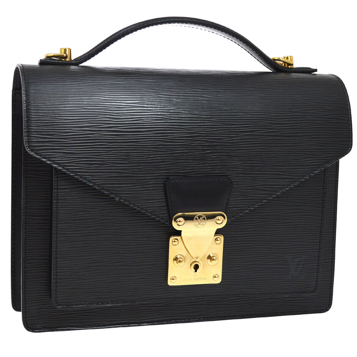 Louis Vuitton Monceau Briefcase Business Hand Bag(Black)