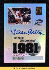 2002 Topps Tribute Marks of Excellence Steve Carlton #ME-SC Auto HOF READ 7xr