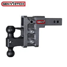 Gen-Y Mega Duty 5" Drop Hitch 16K Dual-Ball Mount w/ Pintle Lock For 2" Receiver
