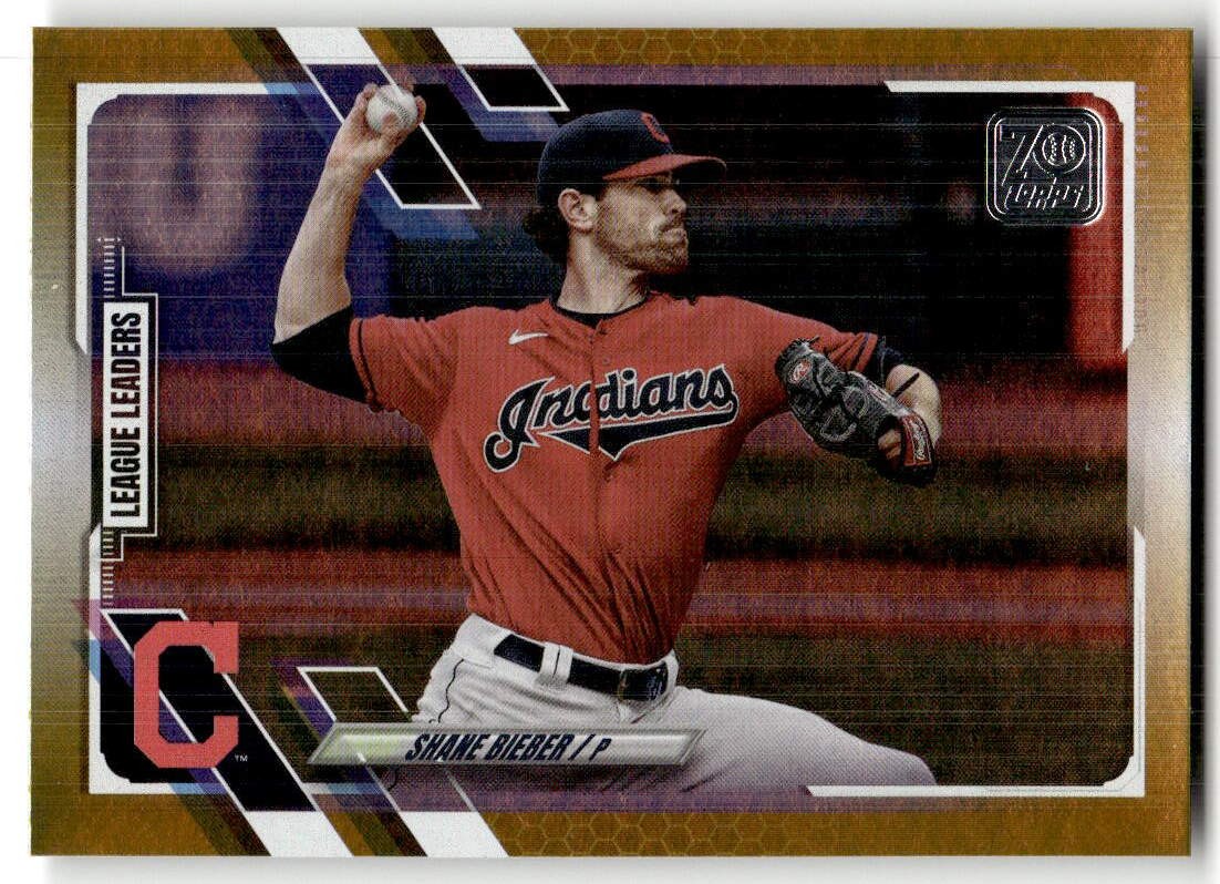 2021 Topps Shane Bieber Gold Foil #72