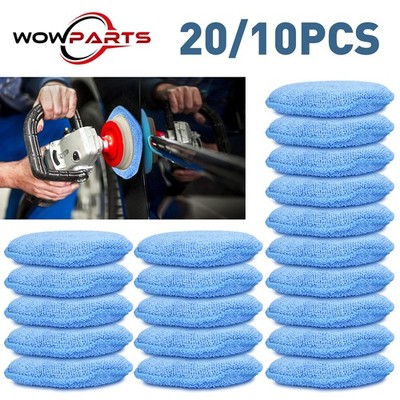 20/10x 5'' Microfiber Foam Sponge Applicator Pads Car Buffing Polish Wax Cleaner