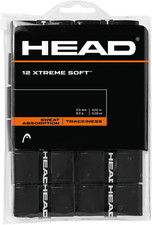 HEAD XtremeSoft Racquet Overgrip 12 Pack for Tennis Pickleball Sports - Black
