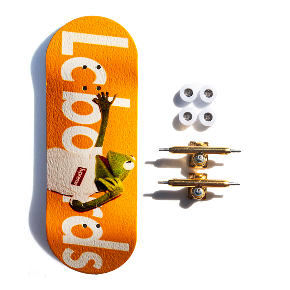 LC BOARDS FINGERBOARD 98X34 COMPLETE KERMIT GRAPHIC WITH FOAM GRIP