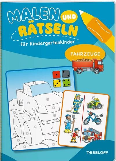 Malen Und RäTseln FüR Kindergartenkinder. Fahrzeuge: Suchen, ZäHlen, Zuordn ...-image