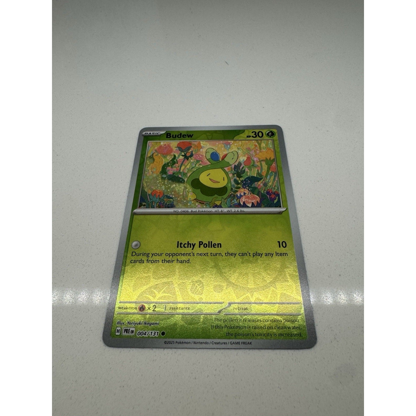 Pokémon TCG SV-Prismatic Evolutions Budew #4/131 Common Reverse Holo