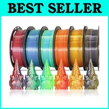 6 Spools Silk Dual Color PLA Filament Bundle