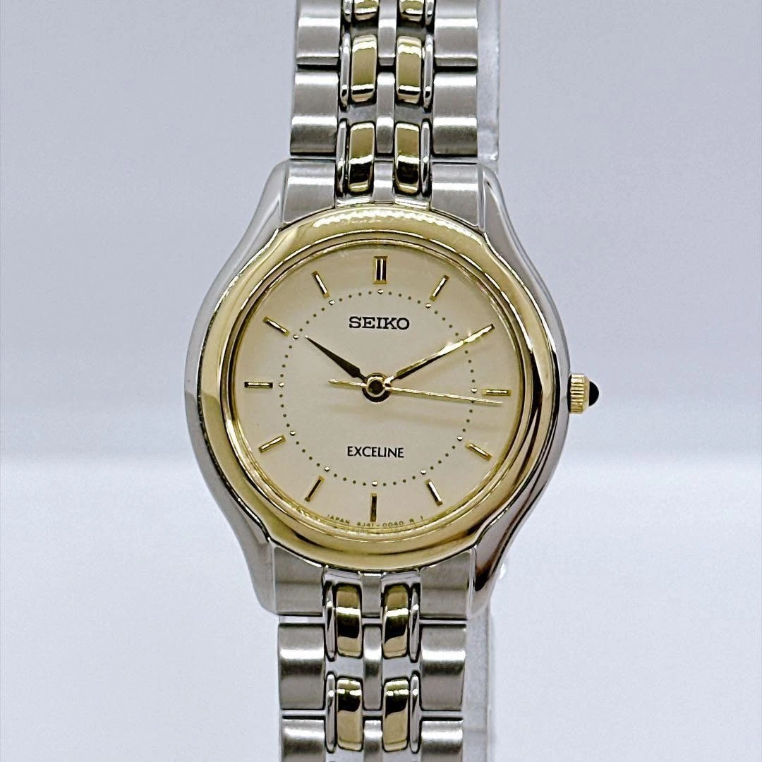 Reloj vintage para mujer SEIKO Exceline de cuarzo tono dorado