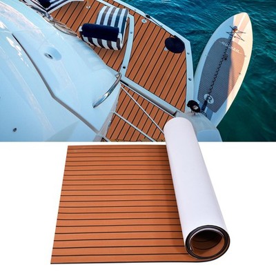 EVA-Schaumstoff Bootsboden Matte 240x112cm selbstklebend rutschfest Teakoptik