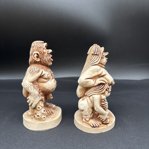 Uomo delle caverne Neanderthal, troll preistorici dell'età della pietra uomo donna bambino figurine - Foto 6 di 8