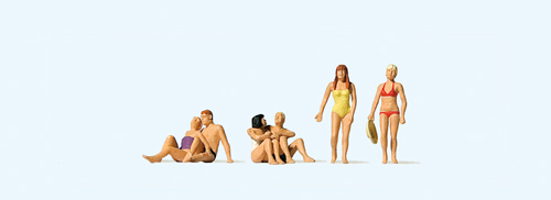 Preiser 10671 On The Beach (Pk6) HO Gauge Figures