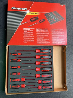 #ad snap on tools USA SGDTX130BFR torx screwdriver foam set red soft grip new $350.00