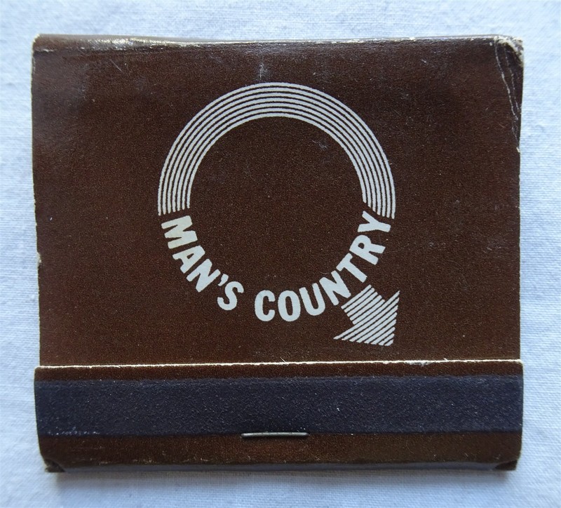 Vintage Matchbook, Man's Country, Gay Bathhouse, New York City, LGBTQ Interest