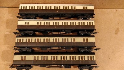 4 GWR Vorortwagen für Hornby Spur 00. zug set 