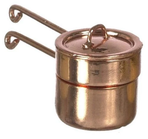 Dollhouse Miniature Copper Double Boiler by Falcon Miniatures - Image 1 of 1