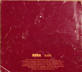 Sherlock Holmes Consulting Detective (Sega CD) Disc & Manual  Only  GOOD