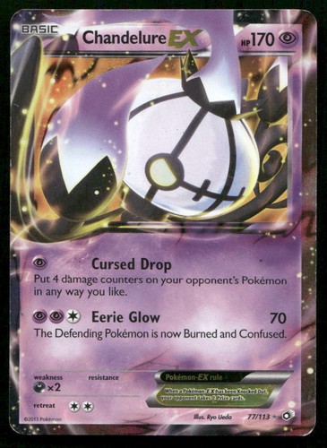 Chandelure EX Ultra Rare Legendary Treasures 77/113 HP