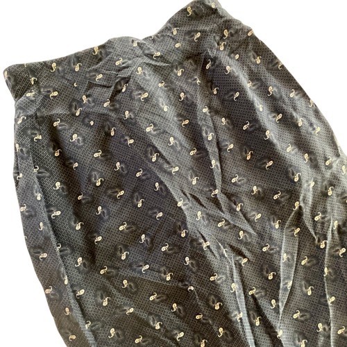 Alison McCabe Silk Pencil Skirt Women's Size 6 Vintage Paisley Print Career