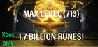 Xbox Elden Ring Max Level Runes 1.7 Billion Runes Level 713