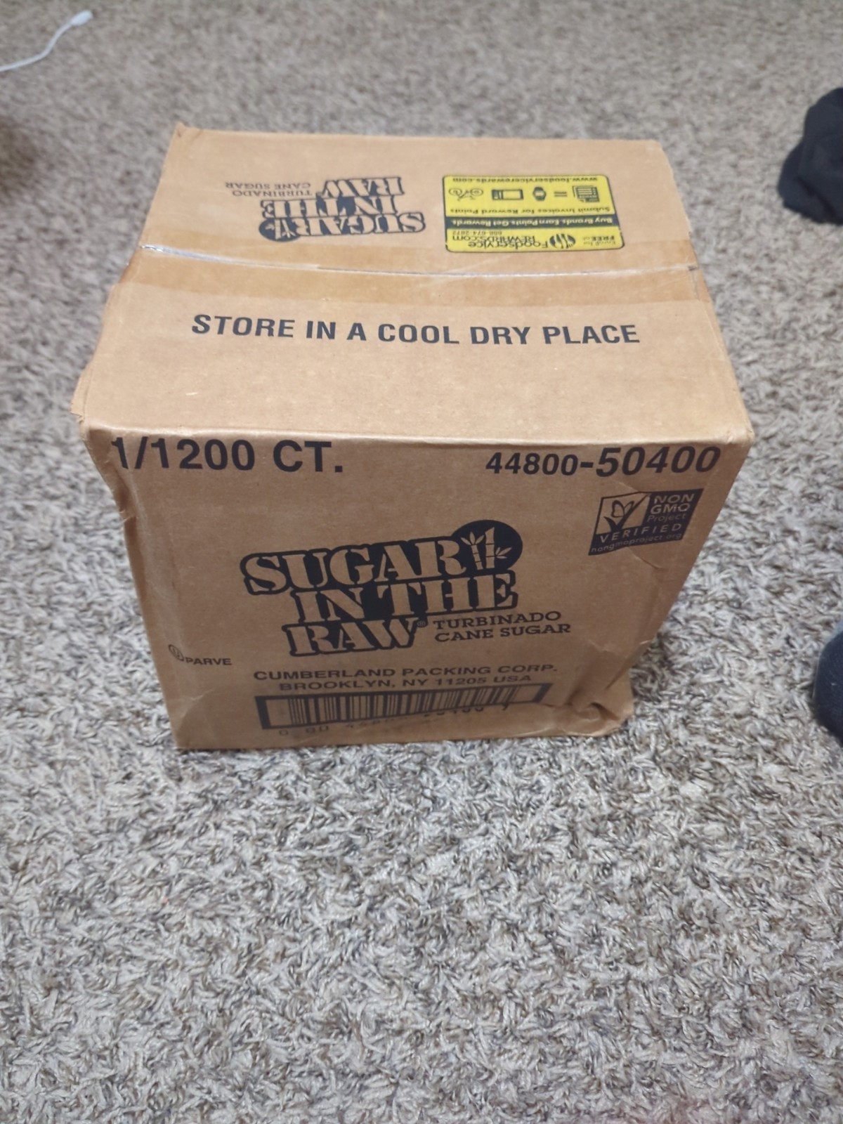 Sugar In The Raw 1200 packets 44800-50400 Turbinado Cane Sugar