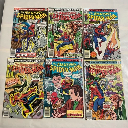 New ListingAmazing Spider-Man #165 166 167 168 169 170 1st Will-O’-The Wisp Lot Marvel 1977