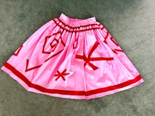 Womens Disney Dress Shop Pink Mad Party Teacup Cotton Skirt Size XS