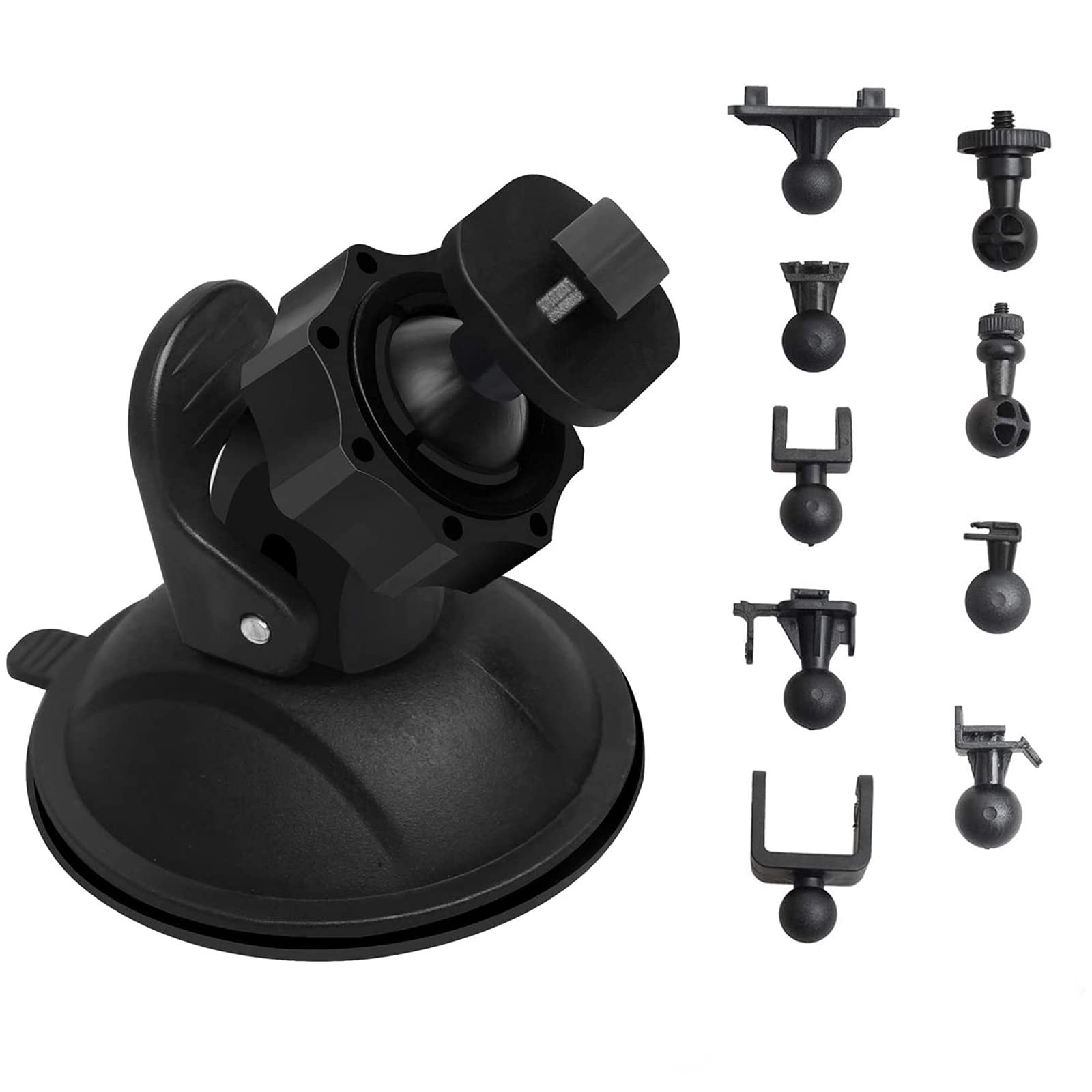 Dash Cam Suction Mount with 15+ Swivel Ball Adapters for Enhanced Compatibility-image