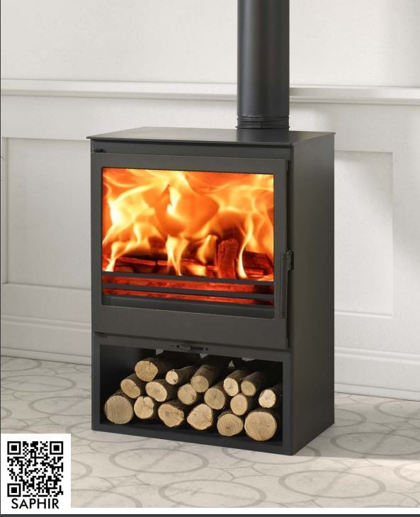 Wood Burning Multifuel Stove Saphire 7kw Contemporary Burner