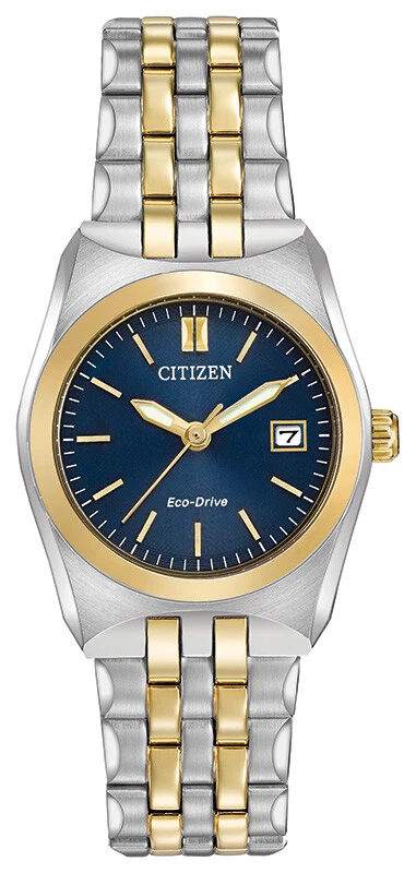 Citizen Eco-Drive Women's Corso Date Calendar Blue Dial 28mm Watch EW2294-53L
