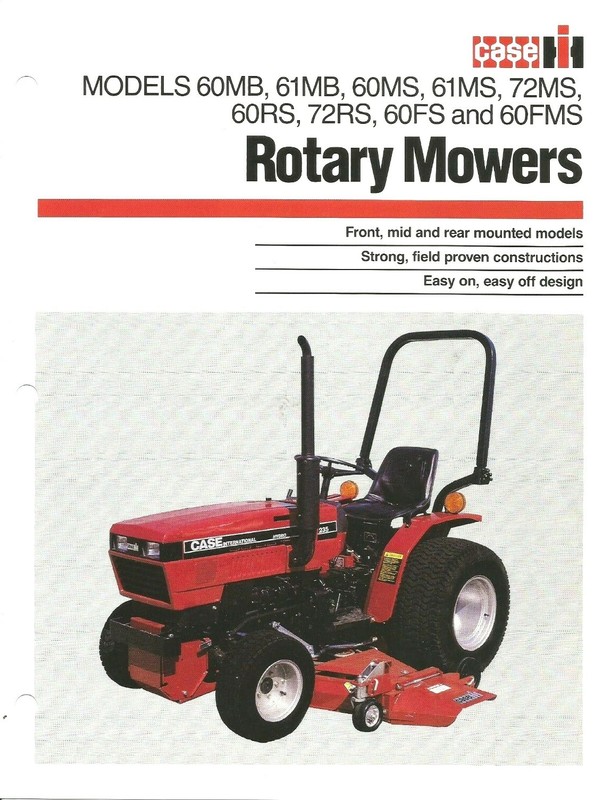 Case IH Rotary Mowers for the 200 series tractors 4p 1990?