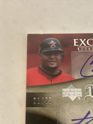 2007 Exquisite Rookie Signatures Carlos Lee Hunter Pence Dual Signatures #21/35 - Picture 8 of 11
