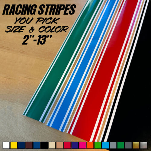 ANY SIZE 72" Vinyl Racing Rally Stripes Decals Sticker Pinstripes Trailer Boat - Picture 1 of 41