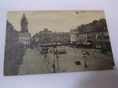 Doual- Place `d Armes Feldpostkarte - gelaufen gest.28. 2.1916