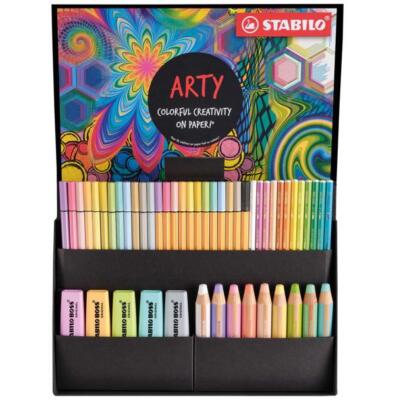 Stifte-Set   STABILO ARTY Creative Set Pastel   50er Pack   Textmarker, Multital