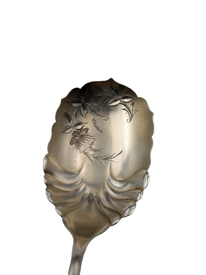 Berry Spoon A.F. Cubiertos de plata de ley Towle & Son corte brillante años 1880 9" 68 gms Foto 4 de 4