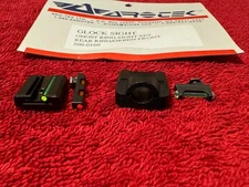 Glock Rear & Front Sights Brownells Ghost Ring Fiber Optic- 30156