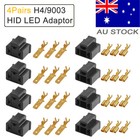 <!--F#f_0-->8x H4/9003 Male+Female Adaptors Car HID Lamp LED Bulb 3Pin Plug Wiring Termainal<!--F/-->