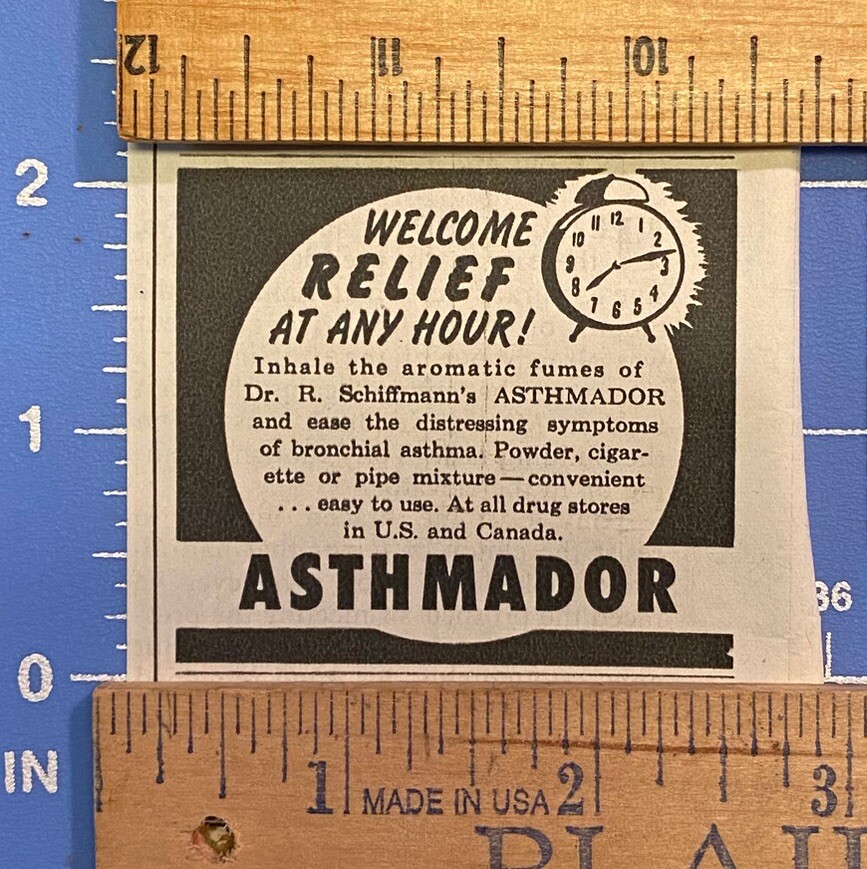 asthmador cigarettes for sale lancaster tobacco company LLTC Antique Dr Schiffman's Asthmador Cigarettes