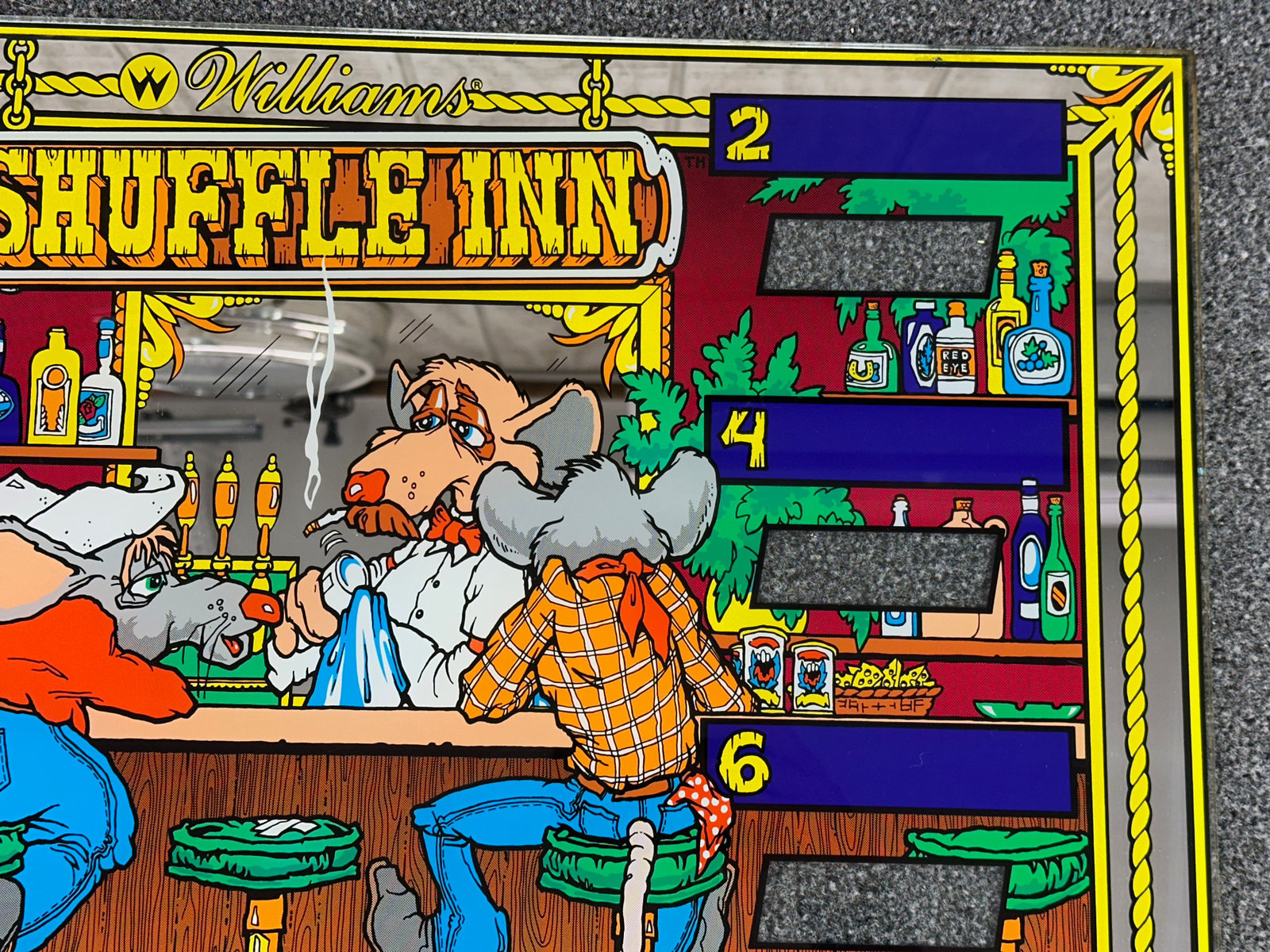 Williams Shuffle Inn Shuffle Alley Bowler Bowling Game Score Backglass