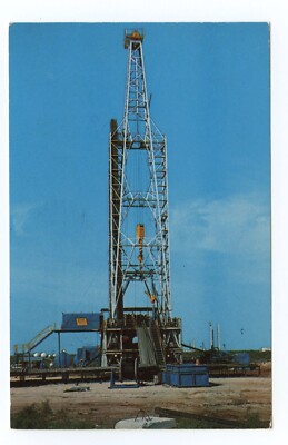 Oil Drilling Rig Texas New Mexico Industry Postcard